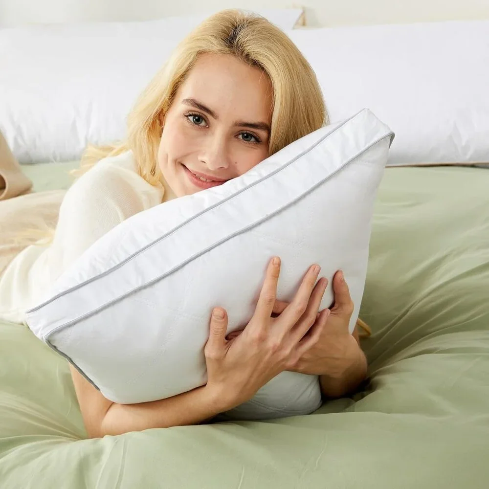 Goose Feather Down Pillow Standard Size Set of 2